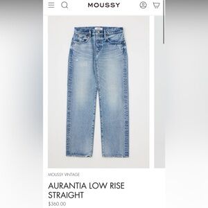 MOUSSY AURANTIA LOW RISE VINTAGE JEANS